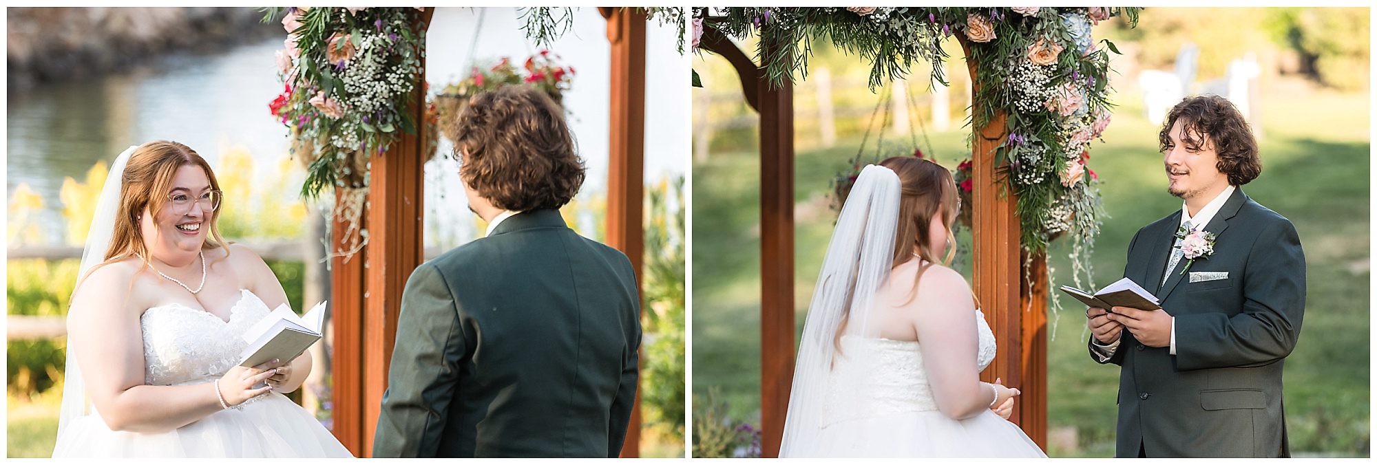 Bar Harbor Acadia Maine Atlantic Oceanside elopement private vows by the gazebo