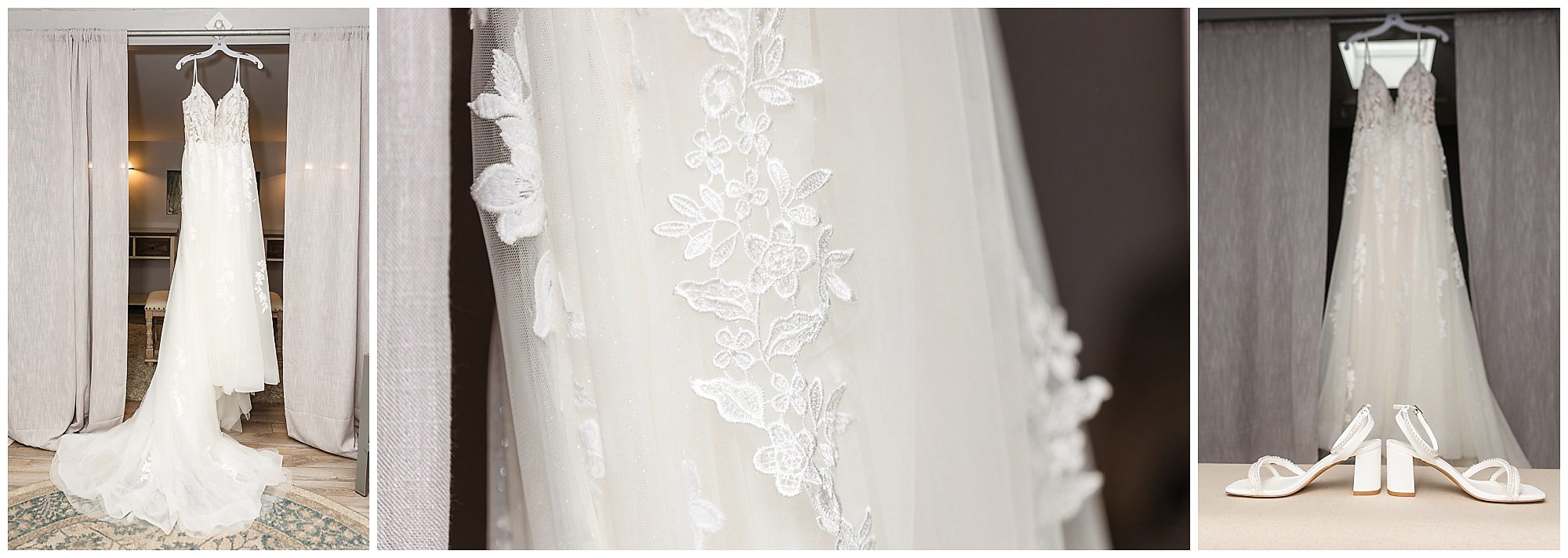 Wood Acres Farm Intimate Wedding bridal suite gown
