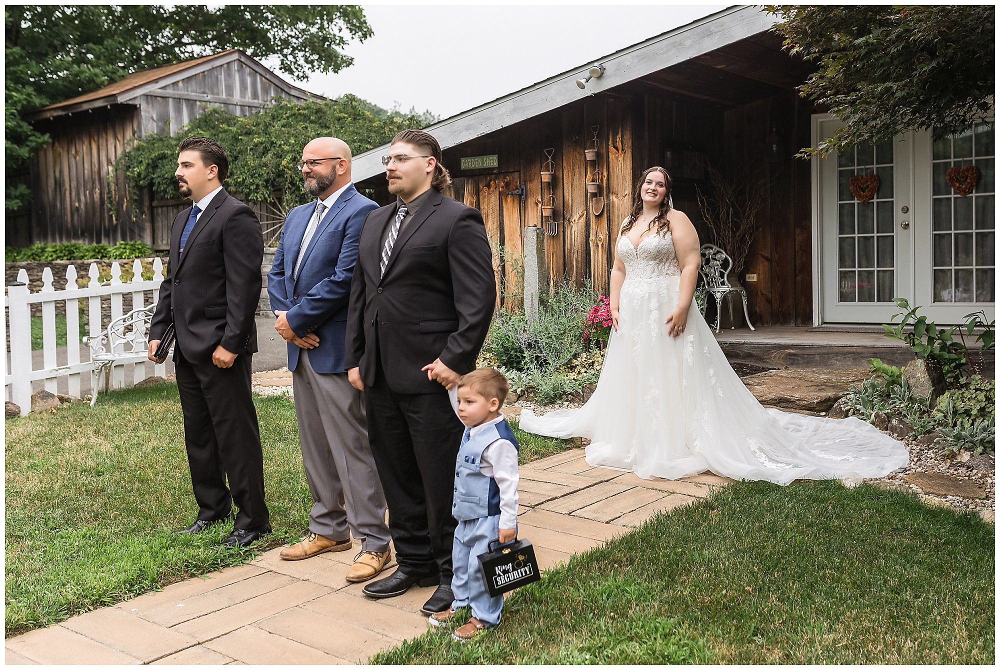 Wood Acres Farm Intimate Wedding first look