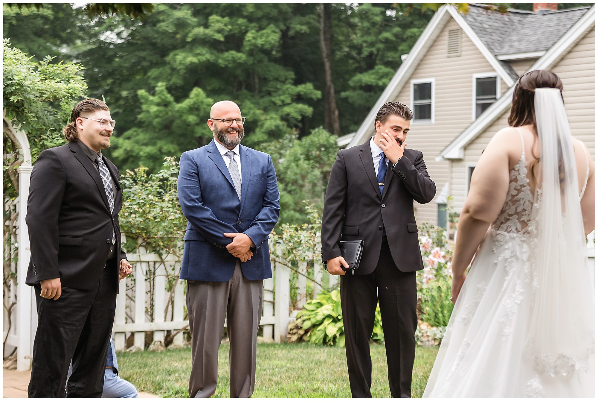 Wood Acres Farm Intimate Wedding first look
