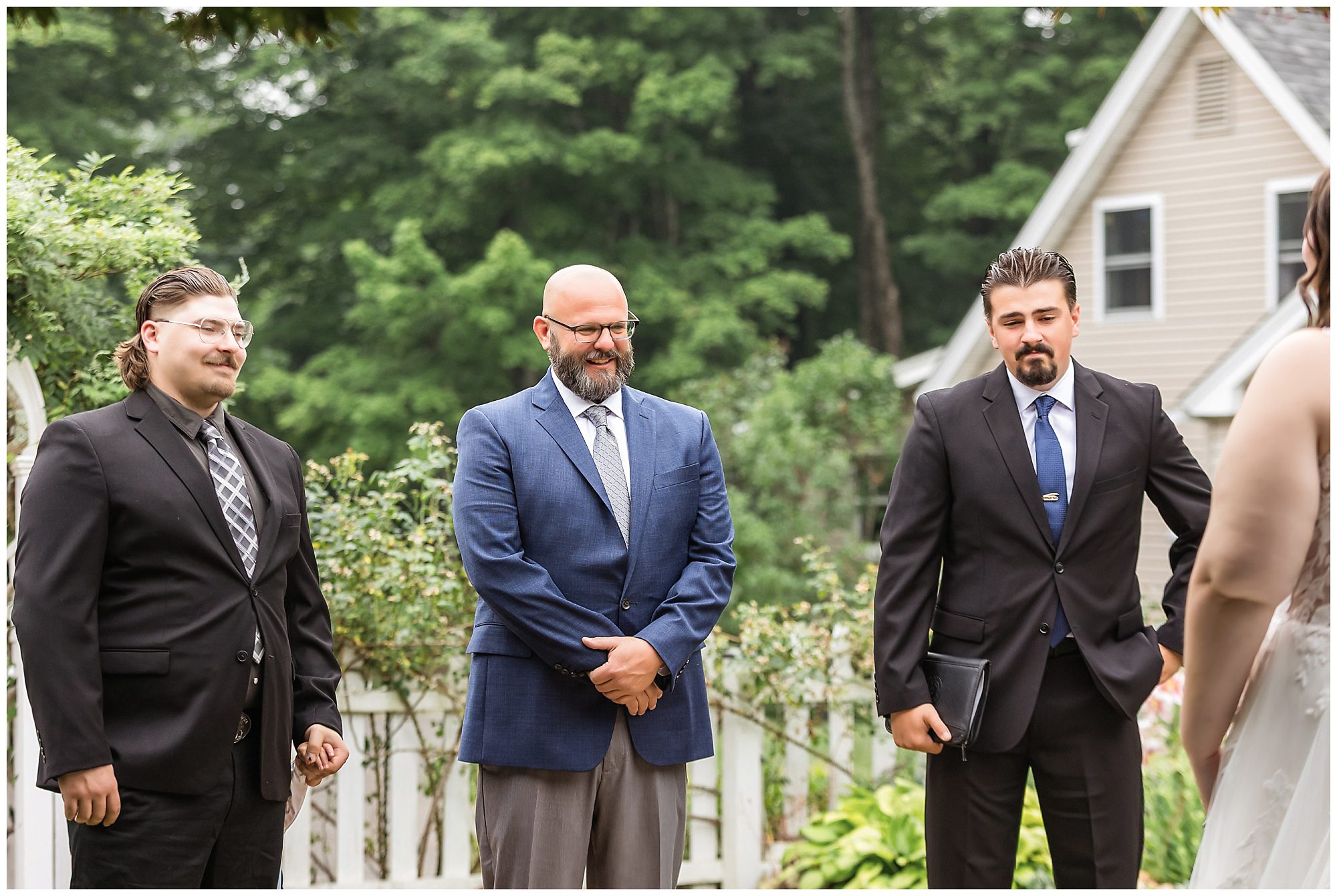 Wood Acres Farm Intimate Wedding first look